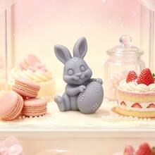 Easter New 3D Rabbit & Egg Shaped Silicone Mold, Aromatherapy Candle Mold, Suitable For Making Desktop Plaster Decor, Creative Gift - D728 Easter Bunny Mold - View 3