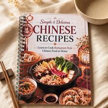 Chinese Home-Style Cuisine Recipe Spiral Notebook, Simple And Delicious Chinese Cooking Manual, Recreate Restaurant-Style Home Dishes At Home, Chinese Cooking Learning Reference Book, Home Cooking Food Preparation Tutorial Notebook - Style 1 - View 6