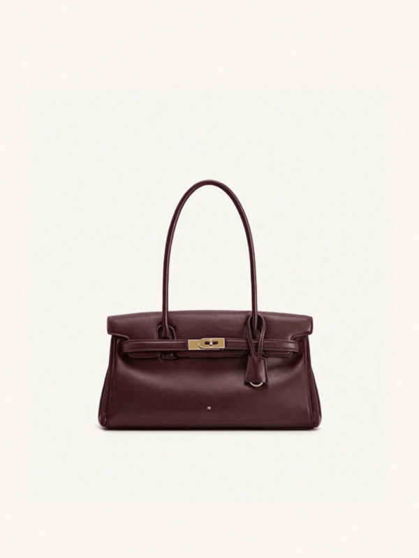[1 buah Tas Wanita] Tas Bahu Baru JP, Tas Kerja Wanita, Tas Tangan Minimalis Modis, Tas Tangan Kulit Lembut Vintage Baru 2026, Tas Bahu, Tas Baguette Desain Niche, Belanja, Komuter/Belanja, Perjalanan/Kencan, Harian/Luar Ruangan/Berkemah, Tas Pesta Malam