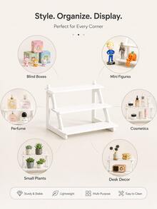 3-Tier Stepped Display Rack, Desktop Tiered Storage Organizer, Stepped Storage Shelf, Suitable For Displaying Small Decor, Collectibles, Figurines - Multiple Styles - View 5