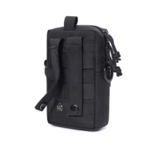 Bolsa Compacta para Cintura al Aire Libre, Portabotellas de Agua, Bolsa para Teléfono con Correa para el Hombro para Acampar, Senderismo, Pesca - Negro - Ver 5