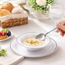 10/25/50pcs Silver High-Quality Tableware, Perfect For Dinner Parties And Events: Birthday, Carnival, Ramadan/Wedding, Holiday Tableware, Event Dining Utensils, Decorative Tableware Valentine's Day Decor, Easter Decor, Lightweight Tableware, Smooth Surface - Silver - View 7
