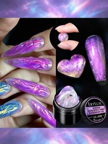 LILY'CUTE 5 Pcs Aurora Gel Ekstensi Tangan Anti Lengket, 7ml Gel Kuku Keras Ukiran 3D, Gel Kuku Padat Multifungsi untuk Ekstensi Kuku, Pembentukan Bunga & Tempelan Rhinestone, Perlengkapan Manikur Rumahan & Salon - MultiWarna - View 4