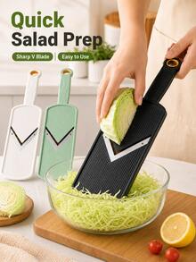 3/2/1pc Japanese Style Multi-Function Handheld Cabbage Shredder & Slicer, Cucumber Lemon Potato Onion Grater, Vegetable Chopper, Fruit Cutter, Potato Slicer, Onion Chopper, Home Salad Prep Kitchen Accessory, Kitchen Utensil, Kitchen Tool, Cooking Tool - Multicolor - View 3