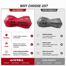 1 Pair Universal Motorcycle Handlebar Hand Guards | Durable ABS Anti-Fall Hand Guards | Suitable For CRF YZF RMZ SX EXC XCW SMR ATV Off-Road Motorcycle Dirt Bike Modification Accessories - A - View 3