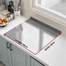 1pc Luxury 304 Stainless Steel Cutting Board, Durable & Mold-Resistant, Essential Kitchen Tool For Home Cooks & Cooking Enthusiasts, Suitable For Cutting Meat, Cheese, Cold Cuts, Bread, Vegetables & Fruits, Home Gift - Gold - View 13