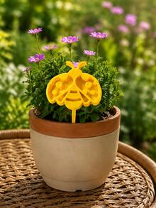 1pc Cute Bee Water Feeder, Bee-Shaped Garden Drinking Station For Bees, Outdoor Bee Water Dispenser With Ground Stake, Decorative Insect Waterer For Flower Pots, Yard, Patio & Garden, M/L - A - View 3
