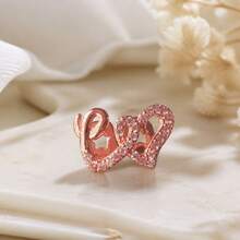1pc Heart Zirconia Hip Hop Tooth Grill, Personalized Fashion Party Holiday Funny Photo Prop, Unisex - Multicolor - View 4
