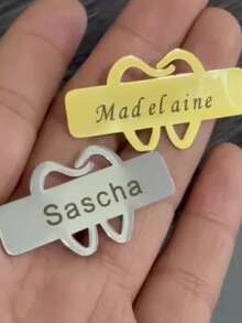 Customized Tooth Name Pin, Personalized Tooth Name Brooch Pin, Personalized Jewelry, Perfect For Everyday Wear Or Special Occasions - Multi-color 1 - View 4