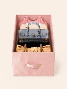 1pc Foldable Multi-Compartment Handbag Storage Organizer, Space-Saving Closet And Bedroom Clothing Organizer, Suitable For Handbags, Backpacks, Shoulder Bags, Wallets And Accessories, Perfect For Home, Dorm, Back To School And Holiday Storage - Multicolor - View 18