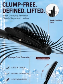 Maybelline Sky High Volumizing Mascara #Classic Black 8.6ml, Long-Lasting Waterproof Smudge-Proof, Dual-Brush Design, 3-Step Easy Application, Suitable For Daily Commute - Maybelline High Curl Mascara (Classic Black) - View 8