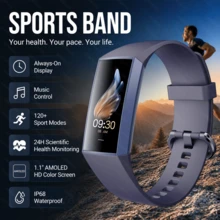 GAWSUG Smart Watch, 1.1" AMOLED Always-On Display With Body Temperature & Blood Pressure Monitor, For Fitness Workout & Daily Life, For Men Women, IP68 Waterproof Activity Tracker Compatible With Android IOS, Message Reminder Perfect Family Gift - Multicolor - View 13