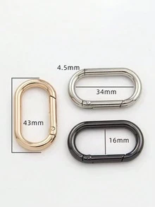 Oval Metal Carabiner, Trigger Snap O‑Ring Spring Keychain Clasp, Heavy‑Duty Oval Dog Tag Clip With Gift Box, Metal Spring Snap Hook, Replacement Accessory For Bag Wallet Keychain, Purse Charm, Backpack Ornament, DIY Jewelry Finding, Gift Decoration - Multicolor - View 9