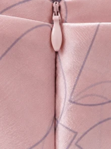 Women's Romantic Open Shoulder Gradient Color Dress With Puff Sleeves, Flared Backless Formal Evening Gown With Zipper And Contrast Mesh Wedding Party - Baby Pink - View 7