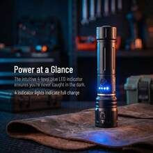 Zoomable Tactical LED Flashlight, High Power USB Rechargeable Handheld Torch, Alonefire Portable Outdoor Light For Camping Hiking Hunting Fishing, Emergency Survival Lighting - Multicolor - View 6