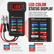 10-In-1 Smart Car Battery Tester, Home/Repair Shop Universal, One-Click Diagnosis Of Battery Life, Capacity, Fault Detection, Data Display, Fits Multiple Vehicle Models - Black - View 7