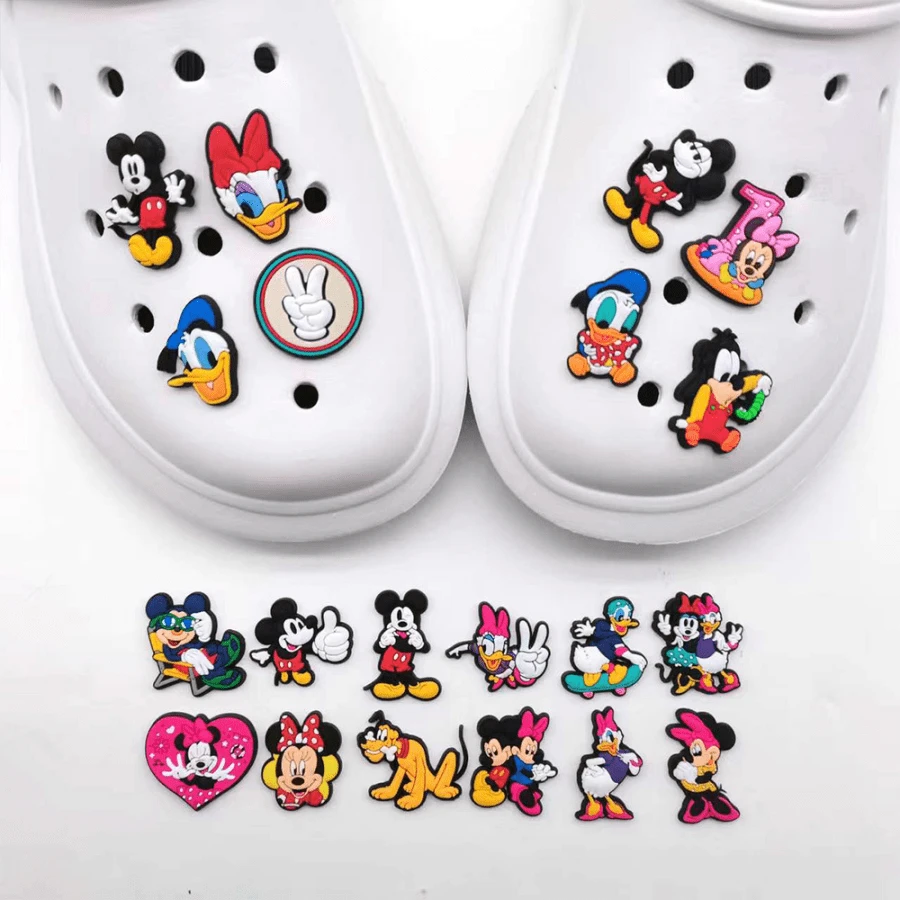 FIFA FIFA Classic Mickey Minnie Donald Duck Croc Shoe Charms, Cartoon Character Soft PVC Shoe Decorations, Suitable For Clogs And Sandals - View 1