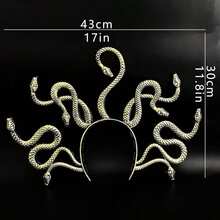1pc Fashionable Personalized Realistic Snake Headband, Exquisite Role Play Prop, Snake Woman Headpiece - Multicolor - View 11