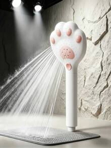1 PC Adjustable Handheld Shower Paw Design,Wall-Mounted Shower, Large Water Flow Shower Head , Suitable For Bathroom, Wall Installation And Hanging, Made Of Plastic Material,For Refreshing Bathing Experience, Ideal For Holiday Gifts - Multicolor - View 4