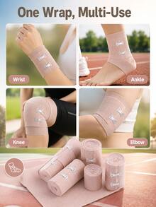 Premium Elastic Compression Bandage – High-Compression Wrap With Extra Clips; Suitable For Sports, Wrists, Ankles, And Feet. Durable Polyester Construction; Ideal For Wrist Wraps, Ankle Support, And Outdoor Activities. - Multicolor - View 7