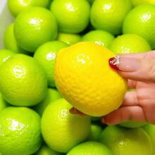 somoving 1pc Color-Changing Lemon Squeeze Ball, Soft TPR Material, Crunchy Squeeze Toy, Realistic Lemon Fruit Shape, Anxiety Relief Desk Decor, Fidget Toy, Party Gift, Daily Relaxation - Multicolor - View 5