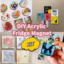 Kit Bahan DIY Magnet Kulkas Akrilik 10 Buah, Termasuk Pelat Akrilik 5x5cm, Pita Perekat Dua Sisi, dan Lembaran Magnet Lunak, Sempurna untuk Penggemar Magnet Kulkas Buatan Tangan, Cocok untuk Dekorasi Kulkas, Papan Tulis Kantor, dan Dapur - Kit Bahan Magnet Kulkas DIY - View 3