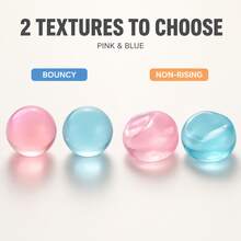 Transparent Crystal Ball Soft Squeeze Toy, Soft Jelly Touch, Pink & Blue Dual Color, Slow Rebound Or Non-Rebound Options, Office Desk Fidget Toy - Multicolor - View 1
