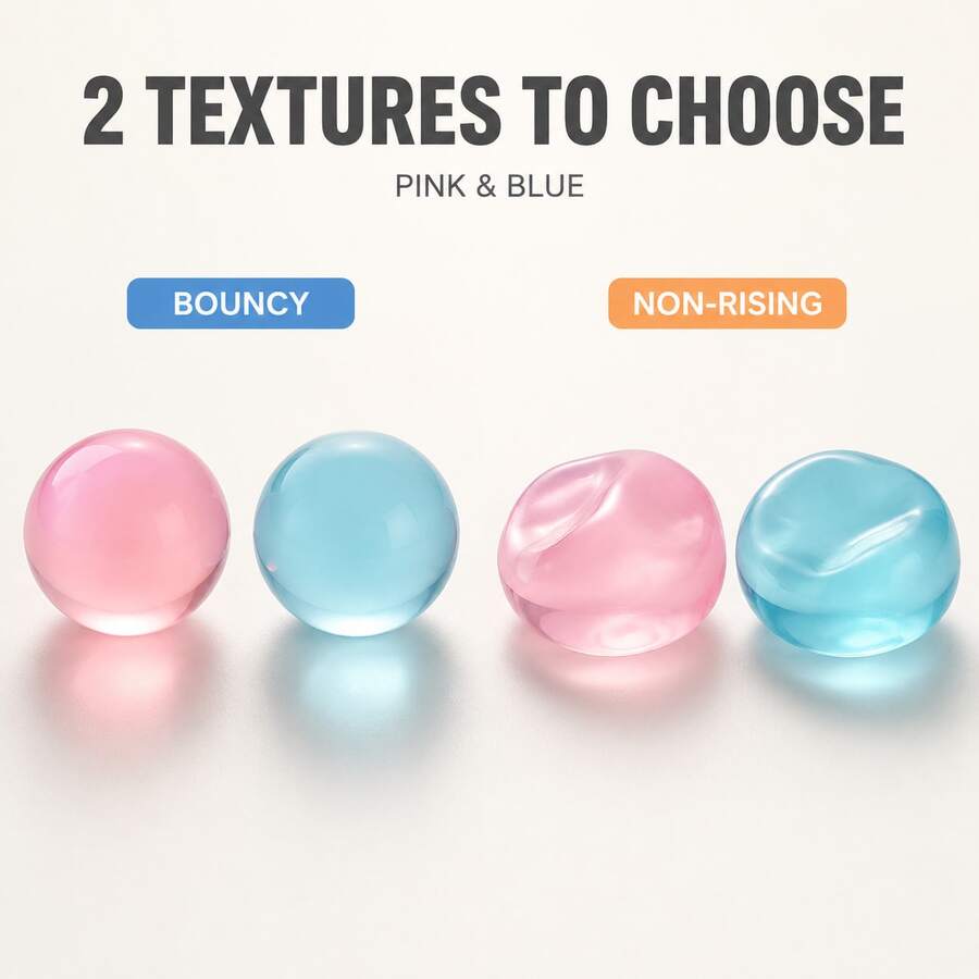 Transparent Crystal Ball Soft Squeeze Toy, Soft Jelly Touch, Pink & Blue Dual Color, Slow Rebound Or Non-Rebound Options, Office Desk Fidget Toy - Multicolor - View 1