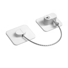 1pc White/Black Multi-Functional Child Lock, Double Lock No Drill Cabinet Door Lock, Window Lock With Limiter, Home Security Lock - White - View 10