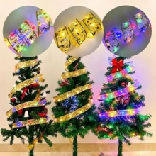 LED Christmas String Lights, Indoor Fairy Lights, Battery Powered, Christmas Tree Decoration Accessories, Christmas & New Year Gift Decoration - Christmas Ribbon Light String - View 5