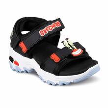 Skechers Unisex Kids Cartoon Open Toe Comfortable Beach Vacation Sports Sandals - Black/Red - View 4