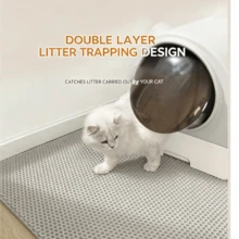 M-XXXL Double-Layer Waterproof Cat Litter Mat For Small, Medium And Large Litter Boxes, Washable Cat Litter Cleaning Mat, 1.2cm Thick Litter Box Mat - A - View 3