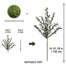 PKFC 110-220cm Artificial Olive Tree, High Branch Simulated Plant, Plastic Leaves, Indoor Decorative Plant, Suitable For Home Decor, Valentine's Day, Birthday Gift, Graduation Ceremony And Other Occasions - Multicolor - View 7