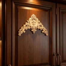 1pc Wooden Carved Decorative Applique, Corner Floral, Home Decor, Suitable For Cabinets, Doors, Furniture, Accent Walls, Entryways, Offices, Holiday Decor, DIY - Multicolor - View 10