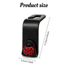 2pcs Cute Beetle Decorative Car Seat Hooks, Hidden Backrest Hooks, Multi-Functional Creative Small Hooks - A - View 4
