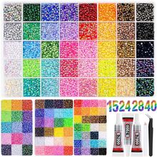 40/28/24/15 Colors/3mm Flat Back Rhinestone Set, Multi-Color Handmade Gemstone Set With Picker Pen And Tweezers. Suitable For DIY, Clothing, Shoes And Sparkling Jewelry - Vibrant Mixed Color Palette. - Sets - View 7