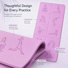 1pc 183*61cm Foldable Yoga Mat, Sleeping Mat, Fitness Mat, Home & Student Nap Mat, Non-Slip - Multicolor - View 4