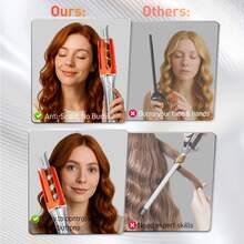 One-Touch Instant Automatic Hair Curler, 32mm Automatic Hair Curler With 3 Heat Settings, Fast Heating And Bi-Directional Rotation, Auto Shut-Off, Anti-Scald And Anti-Tangle Rotating Curling Wand - US A Type Plug(110-127V) - View 11