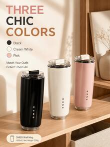 SMEGGEMS Double-Wall Insulated Travel Mug 420ml Lightweight Coffee Cup With Lid, Portable For Office And Commute - Below 0.5L - View 7