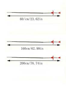 1pc 60/160/200cm Steel Wire Drain Clog Remover Grabber Hook, Unclog Toilet, Kitchen Sink, Bathroom Drain - A - View 11