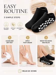 Moisturizing Silicone Gel Socks, Reusable Silicone Moisturizing Foot Socks, Designed For Women With Dry And Cracked Feet, Suitable For Foot Care, Foot Moisturizing, Foot Protection Shoe Covers, Easy To Clean, Lightweight Design, Relieve Heel Cracking, Soften Rough Skin, Calluses, Remove Dead Skin, Effective Foot Care, Best Christmas Gift For Women - Multiple Styles - View 6