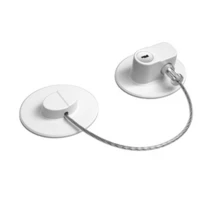 1pc White/Black Multi-Functional Child Lock, Double Lock No Drill Cabinet Door Lock, Window Lock With Limiter, Home Security Lock - White - View 14