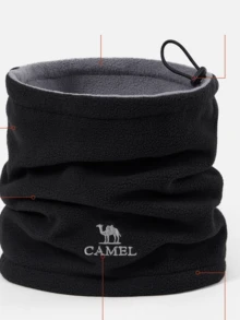 CAMEL CROWN Cycling Warm Neck Scarf/Face Mask, Outdoor Cycling Autumn/Winter Fleece Lining Neck Warmer/Windproof Scarf - Dark Grey - View 3