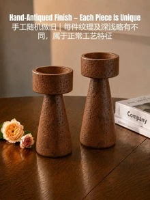 1pc/2pcs Minimalist Tall Tapered Pillar Candle Holder Set, Stable Slot Top Tea Light Candle Holder, Table Centerpiece Decor For Dining Table, Living Room, Wedding Party Home Decoration - Adjustable Height Post - View 8