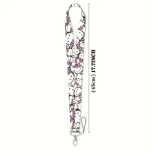 SANRIO 2D 1pc Hello Kitty Cute Cartoon Character Badge Lanyard - Detachable Phone Lanyard Keychain, Card Protection Accessory, Suitable For Stylish Key Rings - Ideal For Office, Or Travel Use, Suitable For Hello Kitty Lovers, Great Gift For Family And Friends - A - View 6