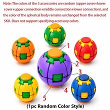 1pc/2pcs/5pcs Random Color Splicing Rotating Fidget Ball, ABS Press Rotating Interlocking Ball, Fun Stress Relief Handheld Toy, Portable Desktop Gadget, Suitable For Adults And Teens 14+, Office, Home And Travel Use - Multicolor - View 11