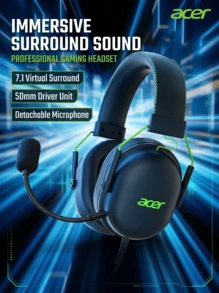 Acer Headset Gaming Berkabel OHW200 dengan USB 7.1, Suara Surround, Mikrofon yang Dapat Dilepas, Headset PC Esports, Khusus untuk Delta Force - View 6