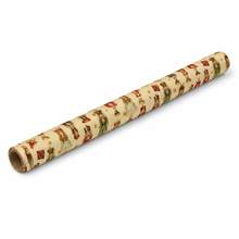 1 Roll 43*500cm Decorative Kraft Gift Wrapping Paper, Retro Red‑Green Buffalo Plaid With Golden Snowflake Print, Roll‑Shaped Holiday Wrapper For Christmas Party Gift Decoration - Roll - View 8