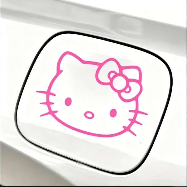 SANRIO 1 pieza Pegatinas lindas de Hello Kitty para coche, pegatinas de espejo para coches, pegatinas reflectantes para ventanas de portátiles y tabletas, adecuadas para fans de Hello Kitty, excelente regalo para familia y amigos