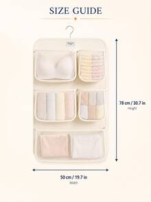 1pc Mesh Hanging Closet Organizer Bag With Compartments, Suitable For Underwear, Socks And Skirts, Multi-Functional Door Back Hanging Storage Bag, Suitable For Dorm, Can Store Pants, Jeans, Toys And Autumn/Winter Items, Wardrobe Storage Hanging Bag, Can Be Hung For Storage, Multi-Layer Clothing Organizer Bag, Socks Storage Rack, Closet Organizer - Multicolor - View 8